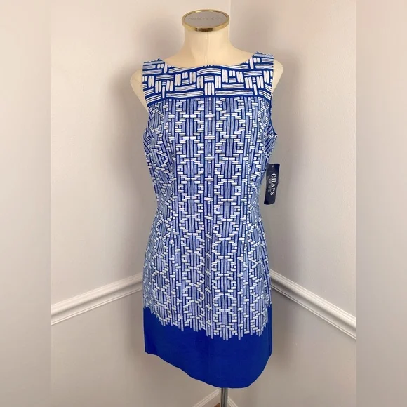 chaps blue dress Dress Work By Chaps In Black & Blue, Size:S  Clothes Mentor Mayfield  Heights OH